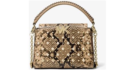 michael michael kors half dome snake embossed leather crossbody bag|Michael Kors Snake.